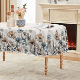 Horaldaily watercolor tablecloth close-up texture and vibrant floral pattern for elegant gatherings