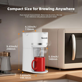 Horavie supports 6 to 12 oz brews for personalized servings