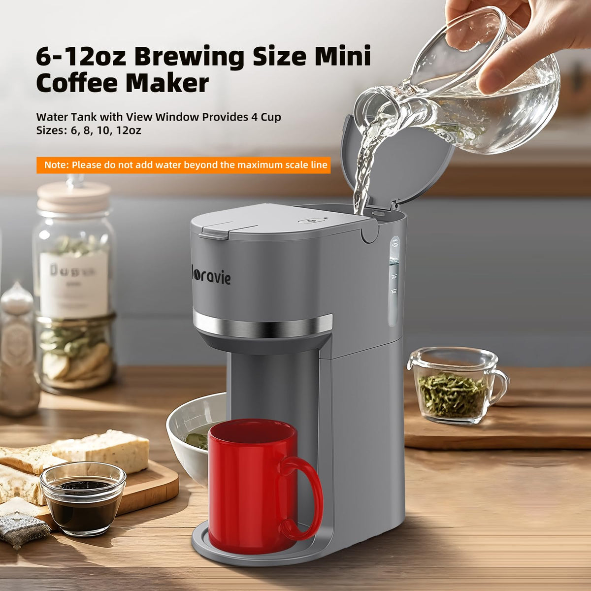Horavie compact design fits home, office, or travel spaces for quick brews.