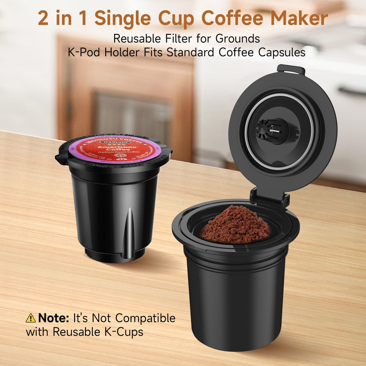 Horavie single-serve brewing action delivering a quick cup for busy mornings.