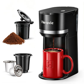 Horavie small single-serve coffee maker compact design for home and travel convenience.