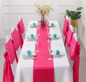 Horbaunal table runner close-up shows smooth satin surface and lustrous finish