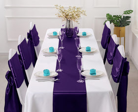 Horbaunal wedding table decor features satin shine and smooth surface.
