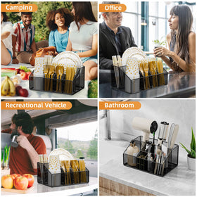 Close-up of the black mesh design adds stylish, functional decor