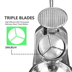 HORGELU Ice Crusher includes a free ice pick for chunk removal.