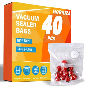 HORHIZA 8x10 inch bag as part of the 40-pack for versatile freezer storage.