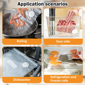 Compact HORHIZA storage bag organizing pantry and freezer space.