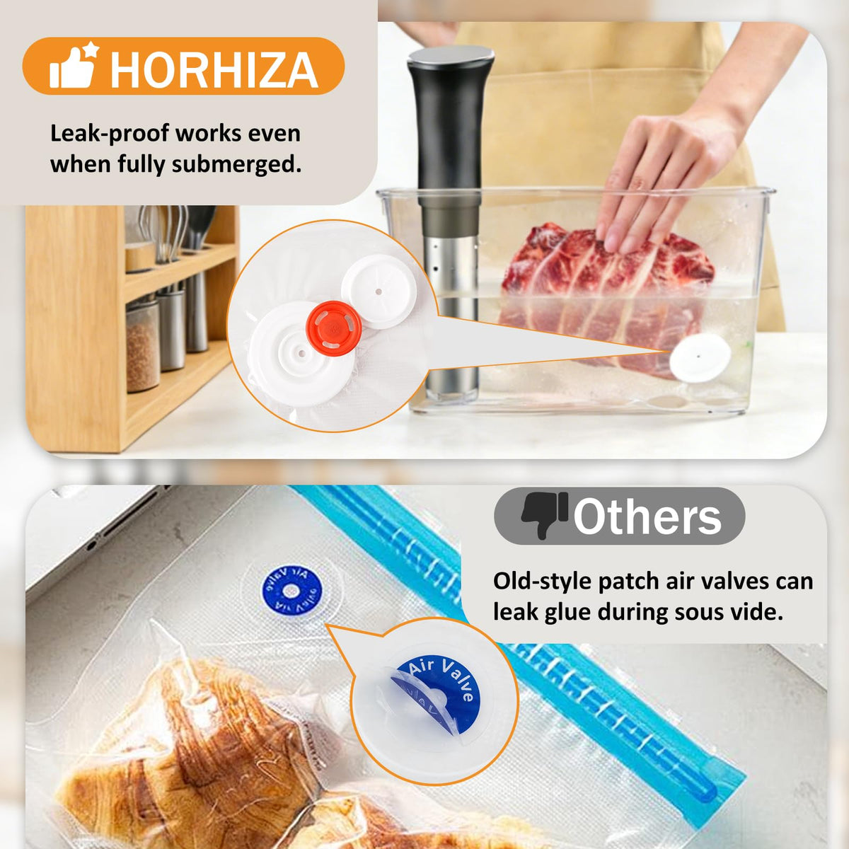 HORHIZA reusable bag shown being boiled and cleaned for reuse.