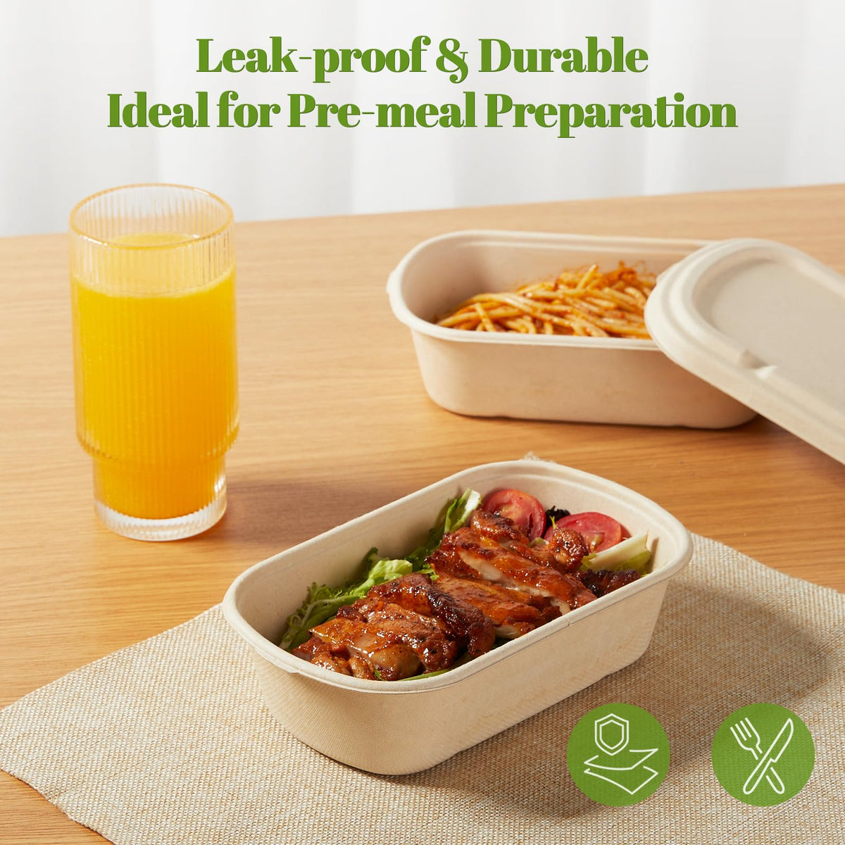 HorizonNest biodegradable compostable container, an eco-friendly packaging option.