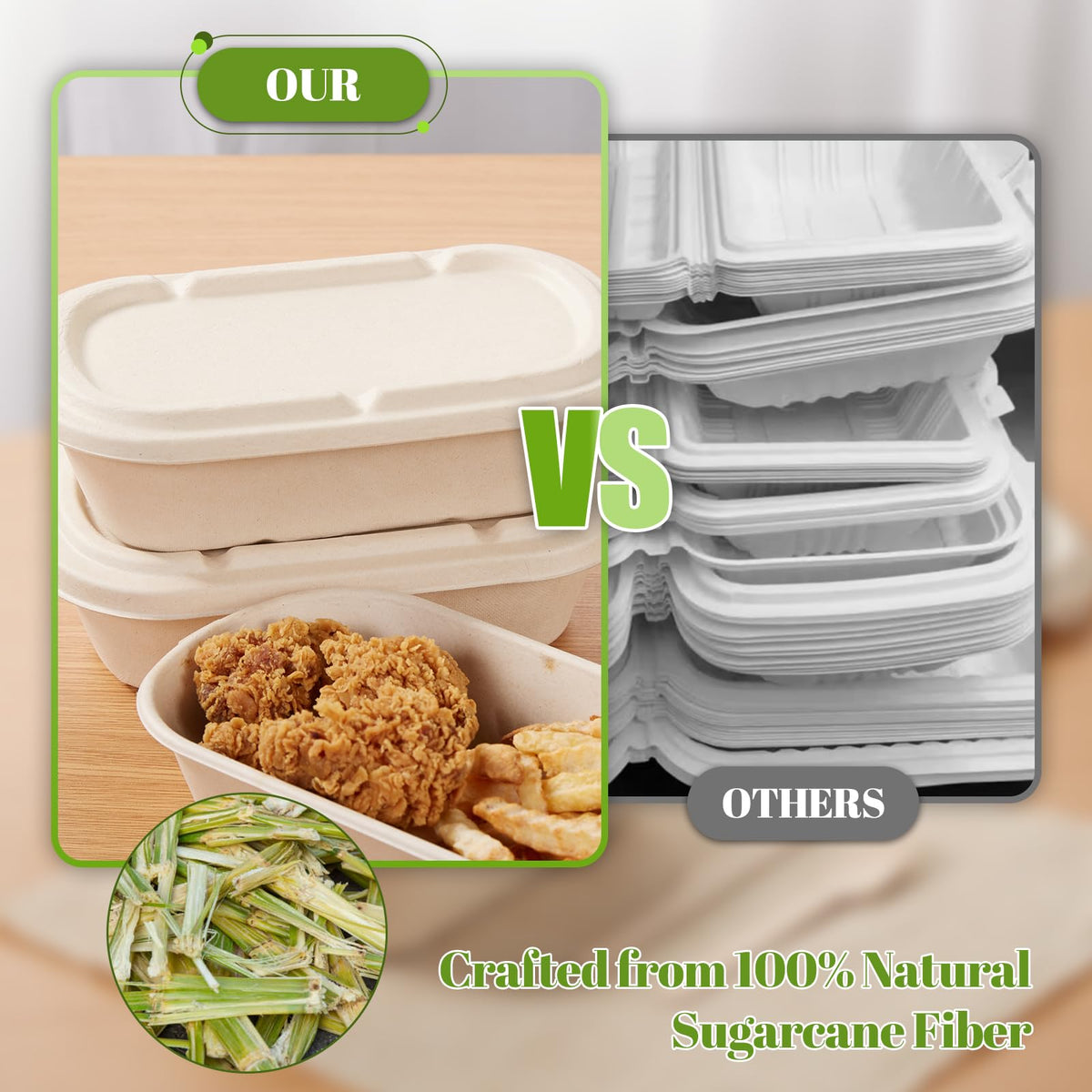 HorizonNest 34 oz capacity fits salads, entrees, and fruits for meals.