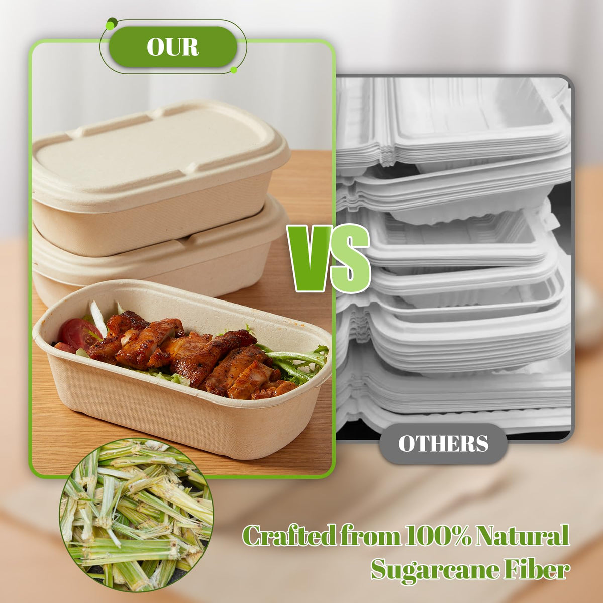 HorizonNest stackable takeout boxes save space in prep areas and storage.