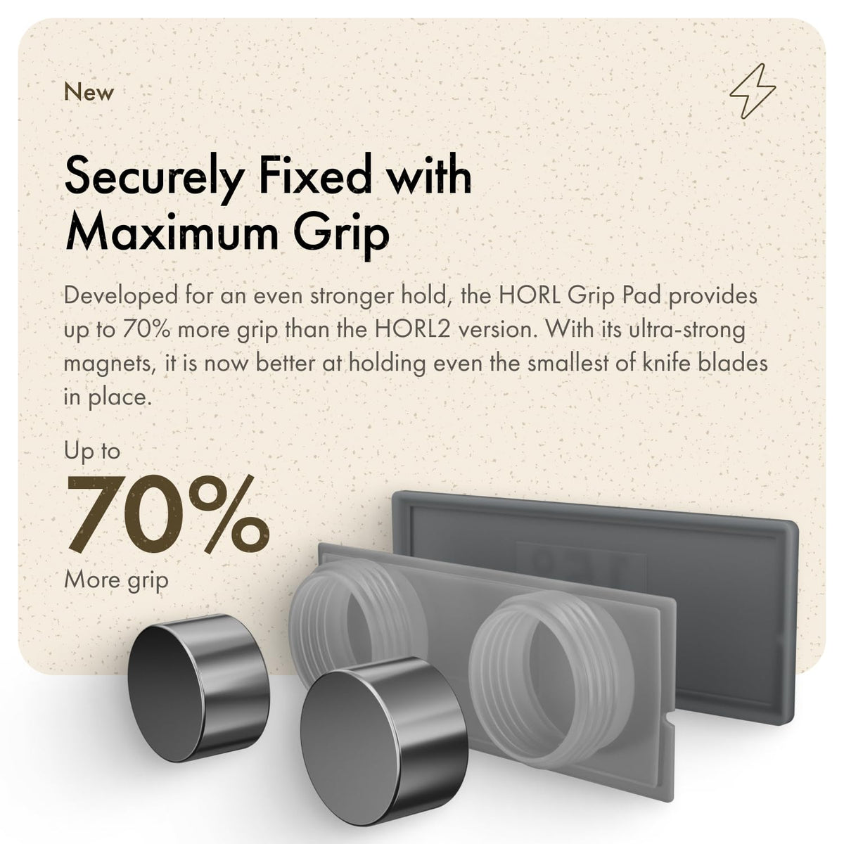 HORL 3 Cruise angled 20-degree edge enables robust edge for heavy-duty tasks