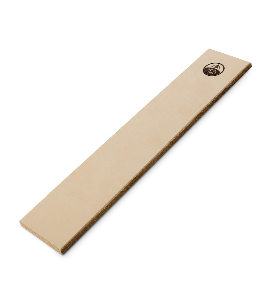 HORL Leather strop delivering a professional finish for a smooth, clean blade edge.