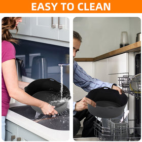 Horuhue silicone liner demonstrates nonstick surface for easy food release.