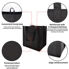 HorYg large-capacity shopping tote accommodates groceries and daily essentials.