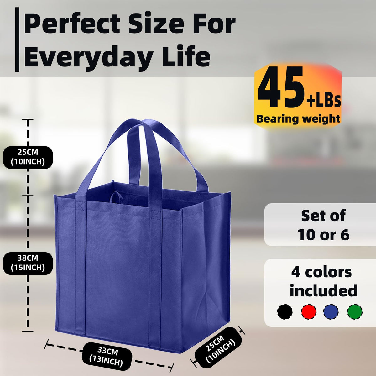 Thick bottom insert reinforces structure for bulky items.