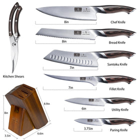 HOSHANHO 7-inch fillet knife gliding through fish with clean results.
