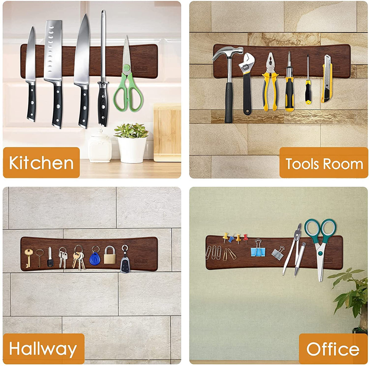 HOSHANHO acacia wood finish adds natural warmth to your kitchen.