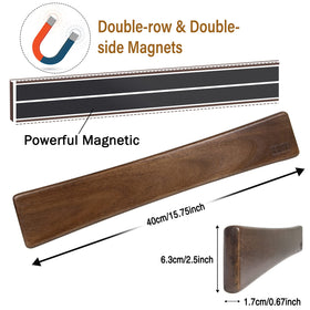 HOSHANHO arc-design magnetic strip adds modern style while organizing kitchen tools.