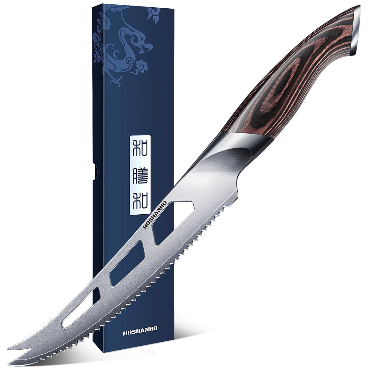 HOSHANHO cheese knife 5-inch with unique blade design for precise slicing