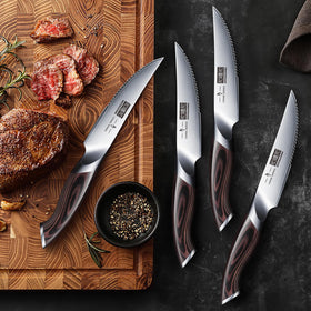 HOSHANHO knife block on a counter offering a tidy setup.
