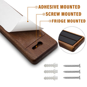 HOSHANHO extended 16-inch magnetic strip provides ample space for larger knives.