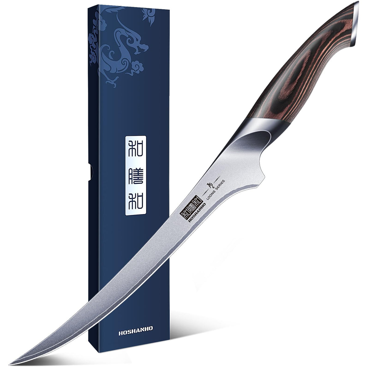HOSHANHO fillet knife 9-inch blade for precise filleting and trimming.