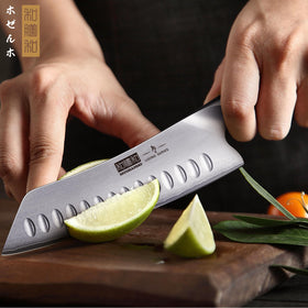 HOSHANHO kitchen scene with santoku in daily use