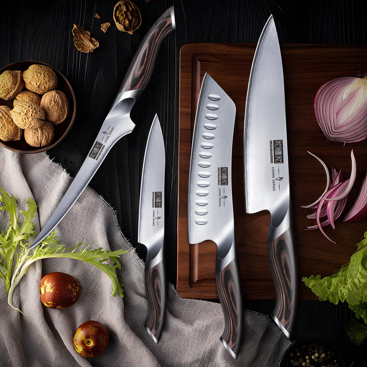 HOSHANHO kitchen shears close-up for versatile prep tasks
