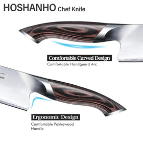 HOSHANHO 8-inch blade with 13-degree edge for clean cuts