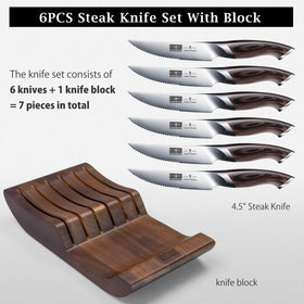 HOSHANHO knife block base provides stable countertop storage.