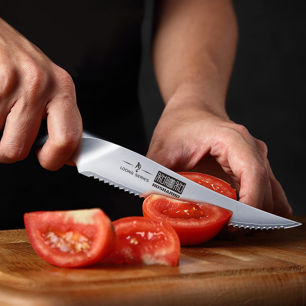 HOSHANHO knife steel 10cr15comov highlights durable high-carbon core