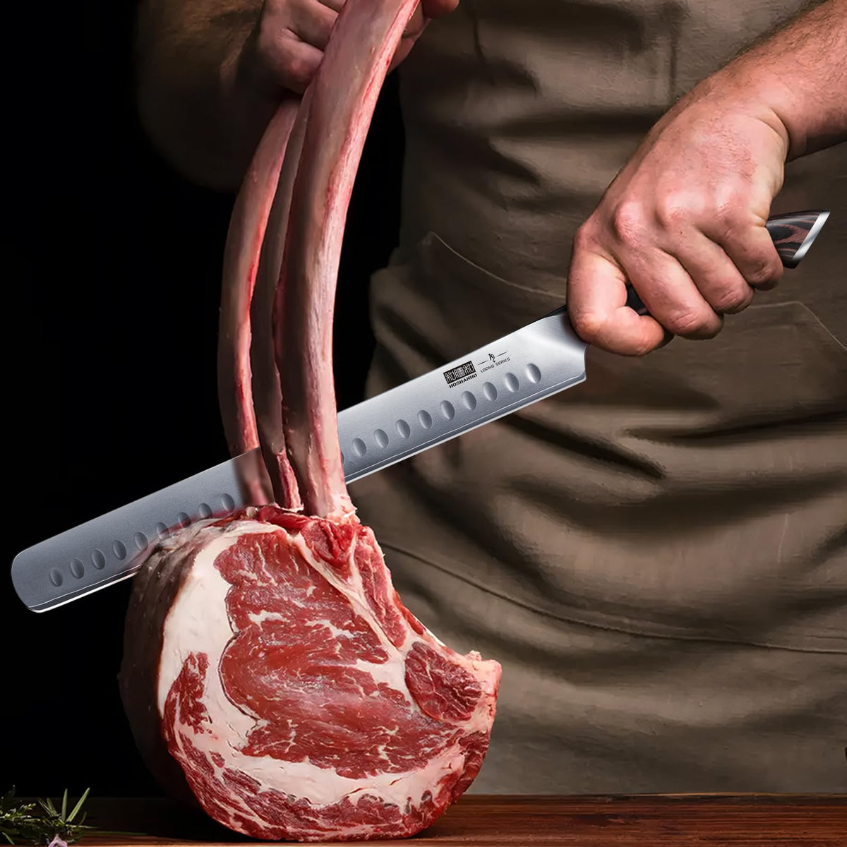 HOSHANHO precision cutting in a kitchen scene highlighting versatile use.