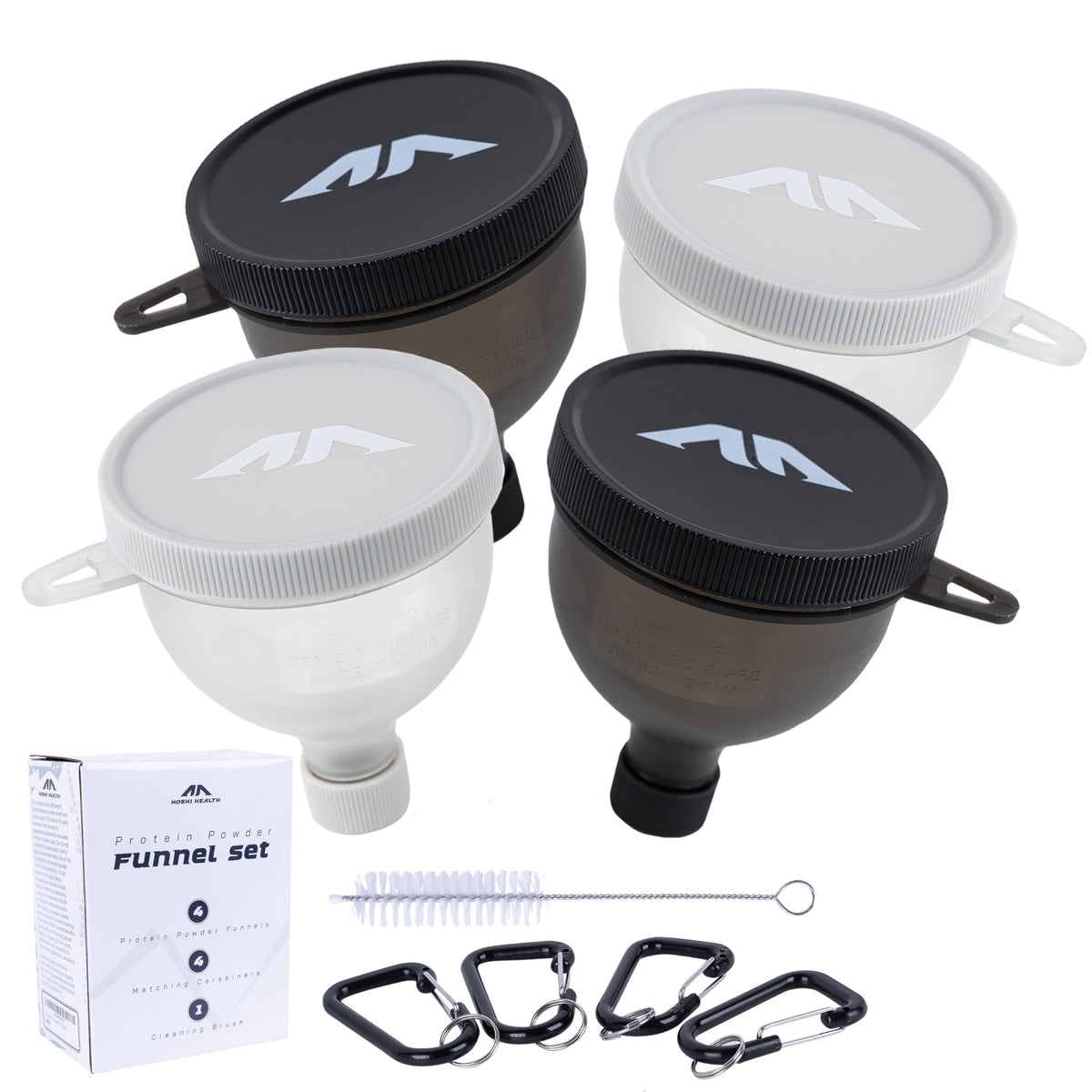 HOSHI HEALTH protein powder funnel with wide mouth for mess-free pouring during workouts