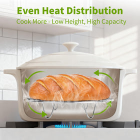 Hosimay steamer rack fits 6-8 quart pots for versatile cooking