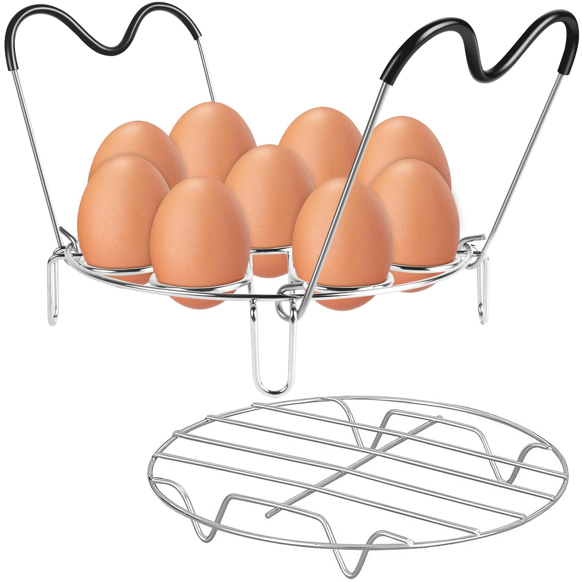 Hosimay steamer rack nine-hole design for batch eggs and versatile steaming