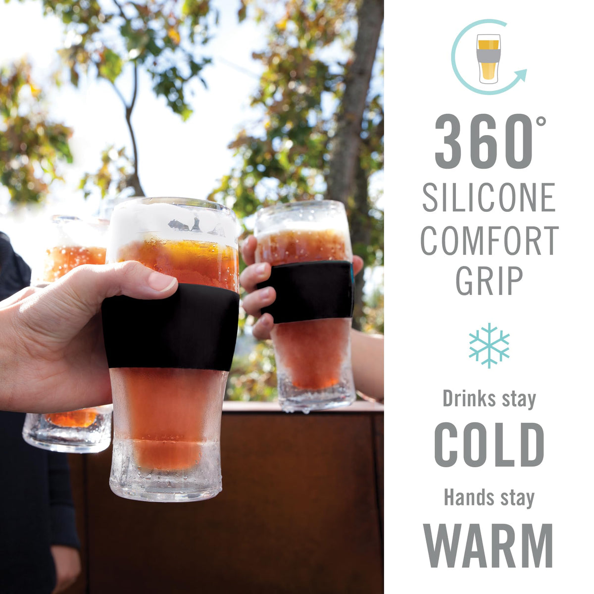 Host Freeze 2-pack pint glasses ideal for gatherings and parties