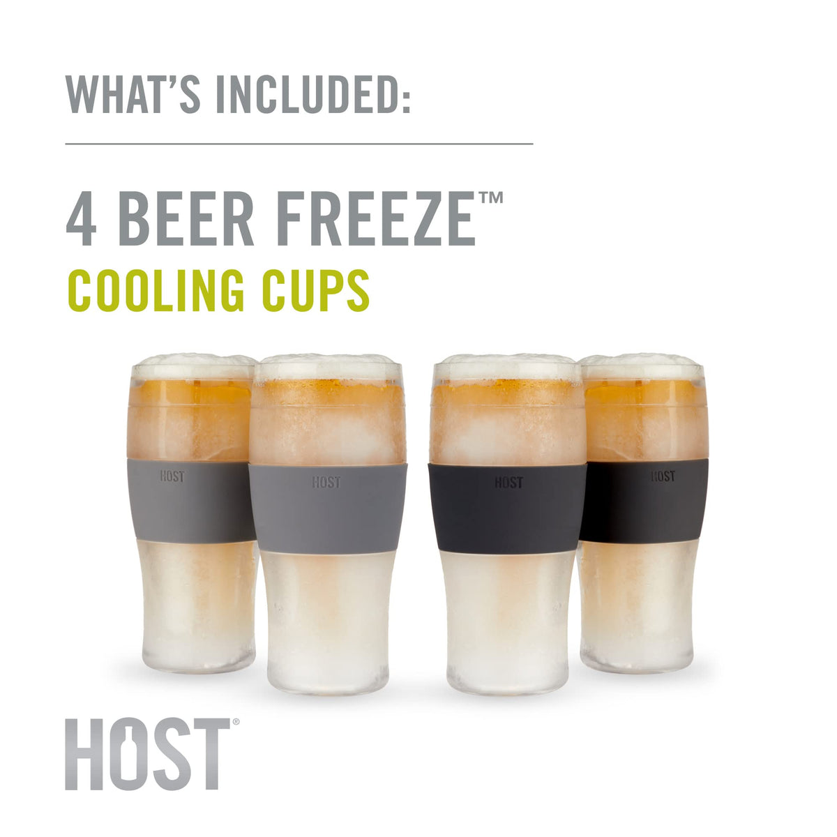 Host Freeze Beer Glass BPA-free durable plastic for daily use