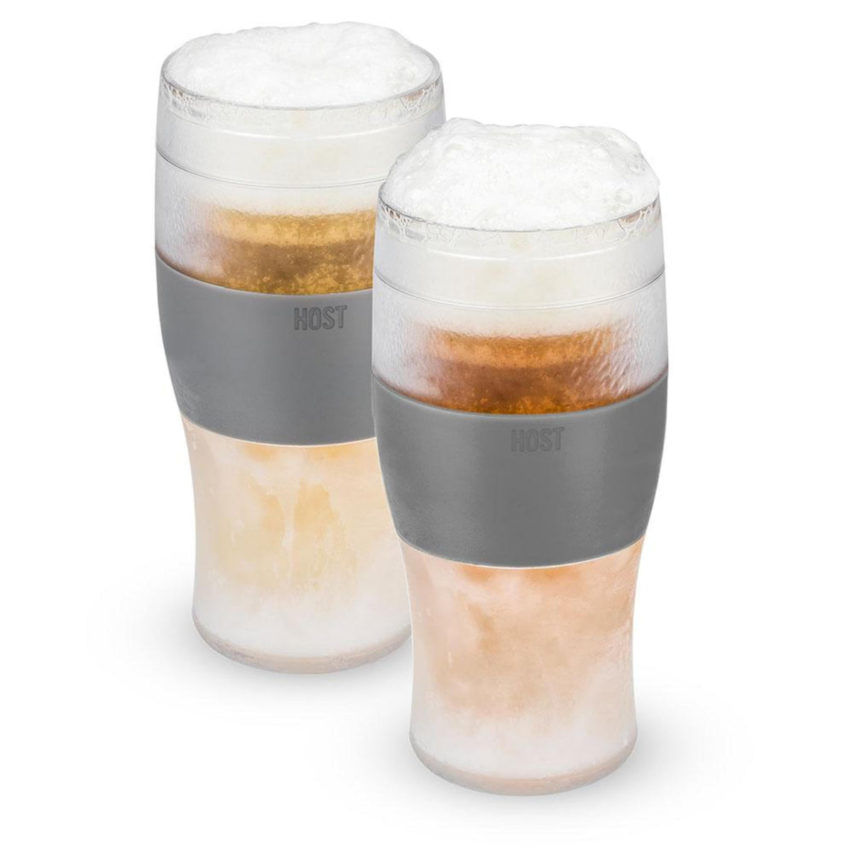 Host Freeze beer glasses pair shown for outdoor sipping, keeping beer icy.