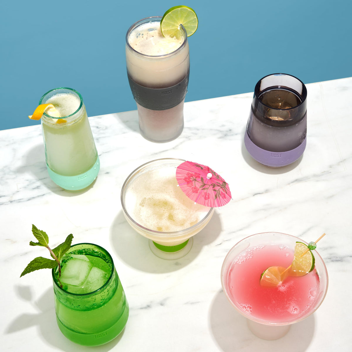 Host Freeze set of two tumblers ready for sharing at gatherings.
