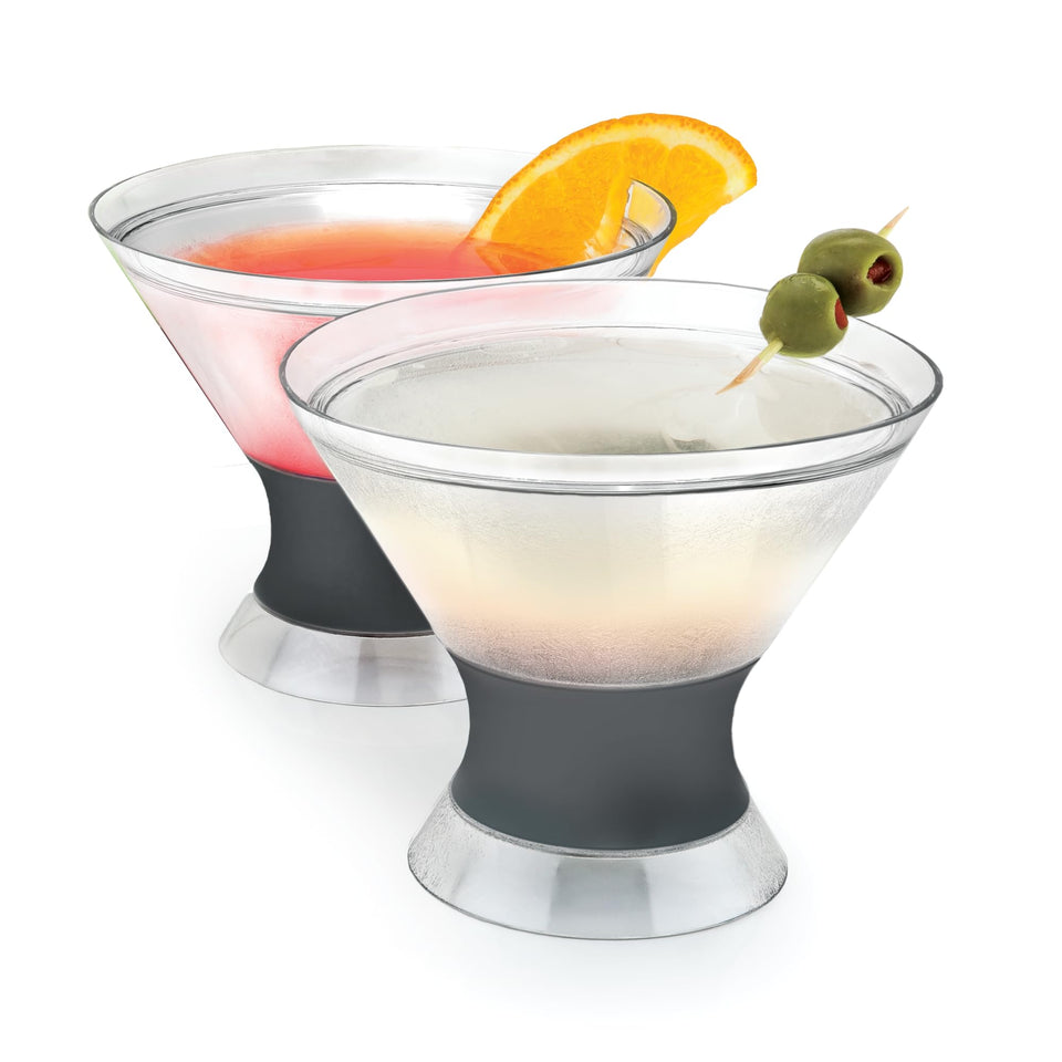 Host Freeze insulated martini cups keep espresso martinis cold for longer sipping.
