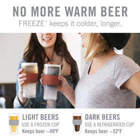Host Freeze set of 2 pint glasses ideal for sharing.