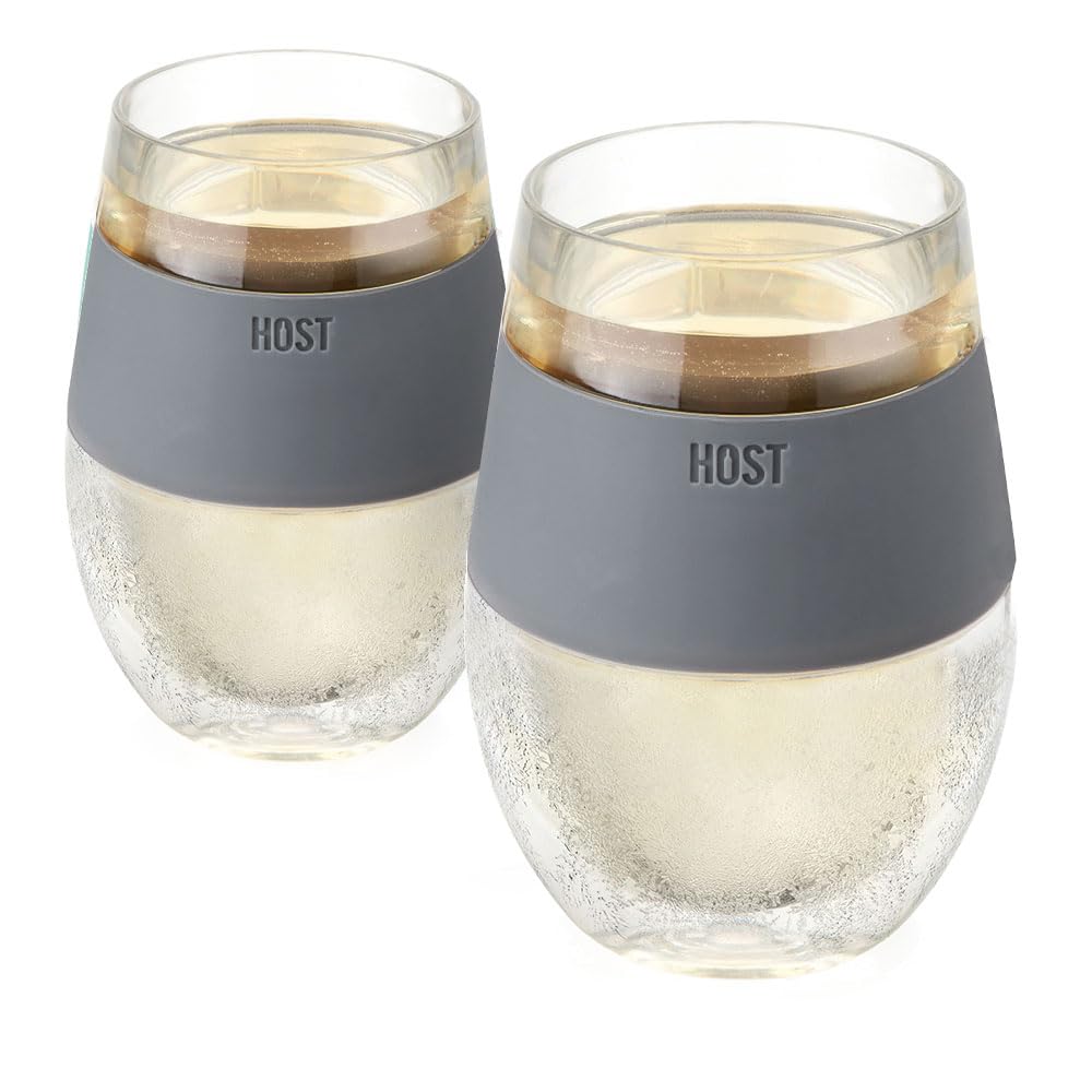 Host Wine Freeze Cup set 2 shows freezing gel for precise chill.