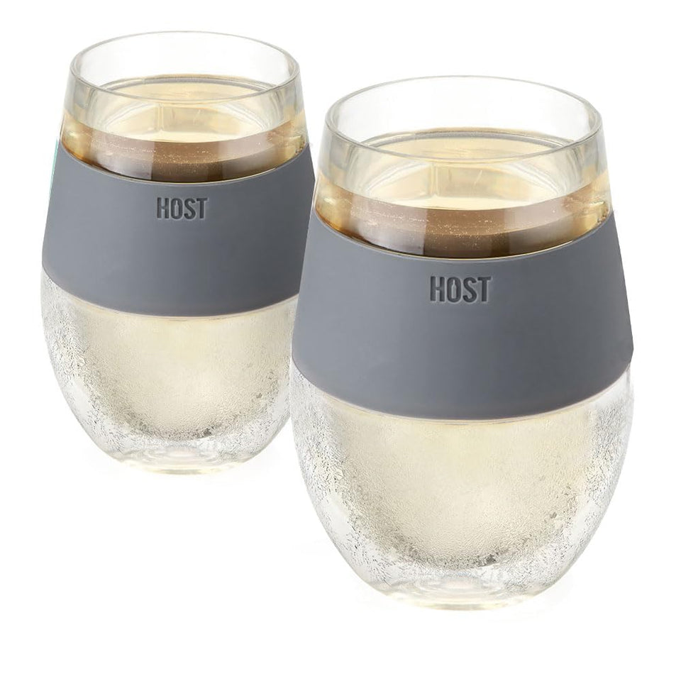 Host Wine Freeze Cup set 2 shows freezing gel for precise chill.