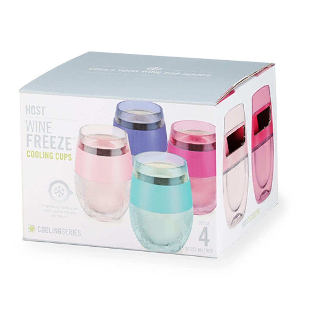 Inside view highlighting BPA-free plastic construction of Host Wine FREEZE cup.