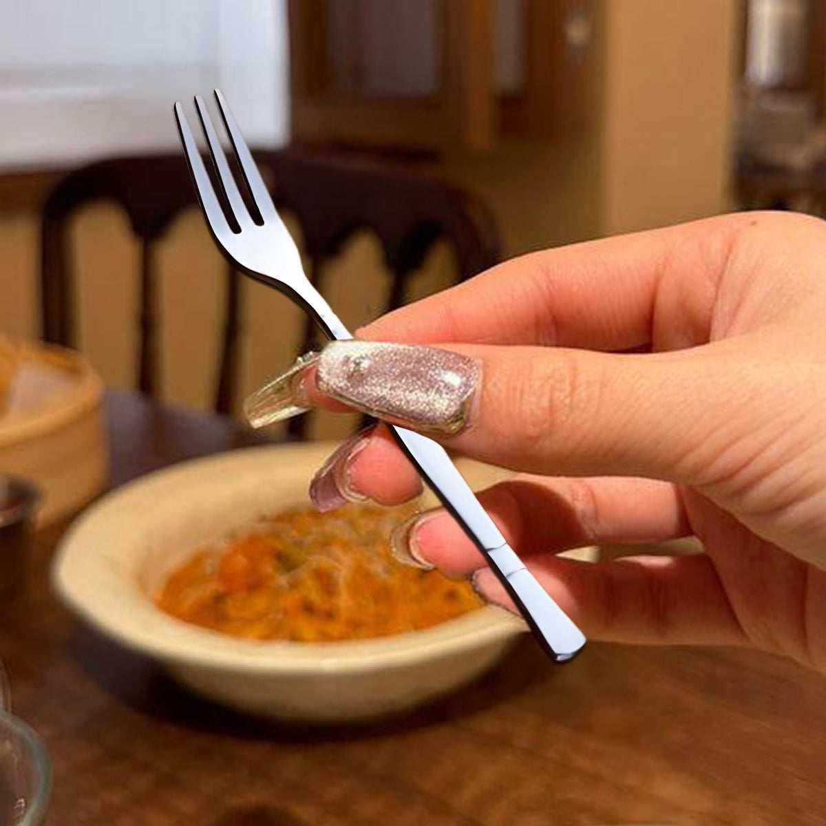 Hosybal escargot-fork-3-prong ideal for delicate snails and hors doeuvres.
