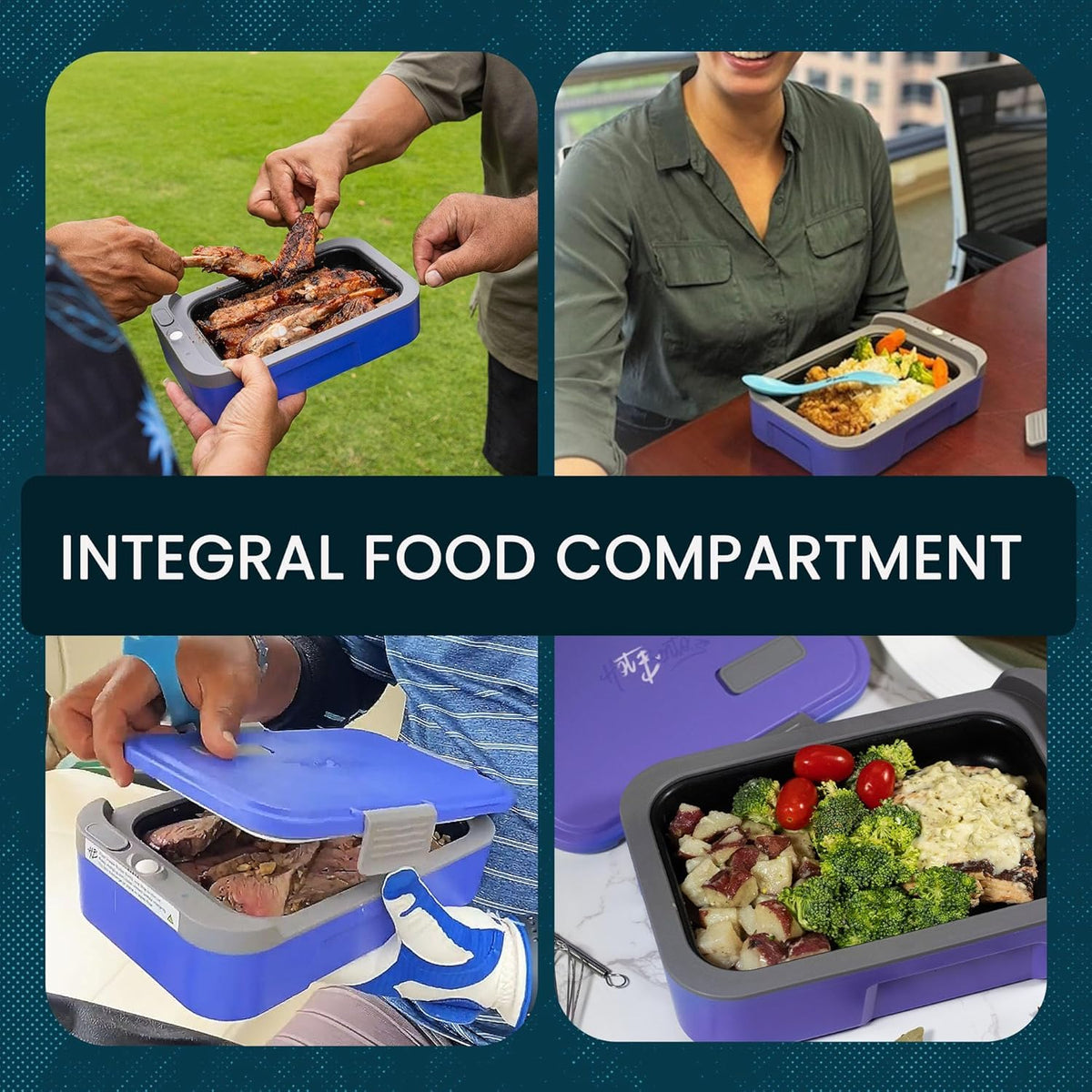 Hot Bento compact meal prep design for kitchen-to-table versatility.