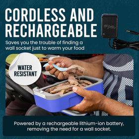 Hot Bento portable lunch warmer black design for office use.