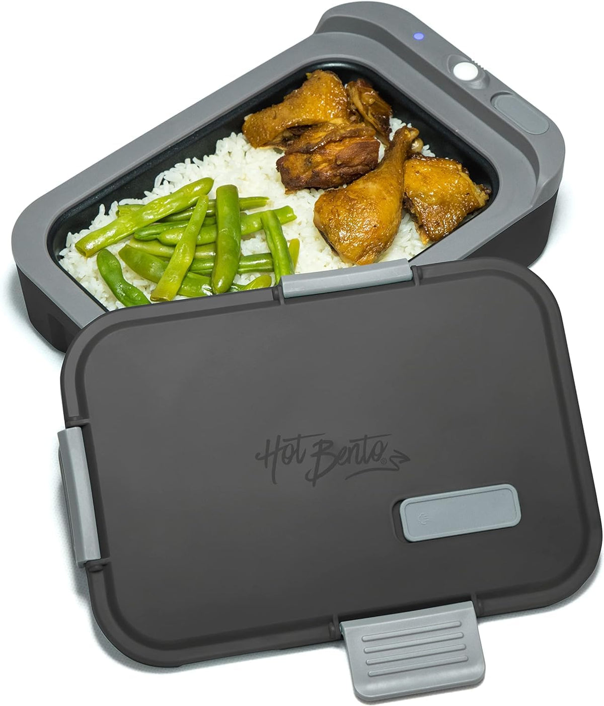 Hot Bento self-heated lunch box in use for a warm meal on the go.