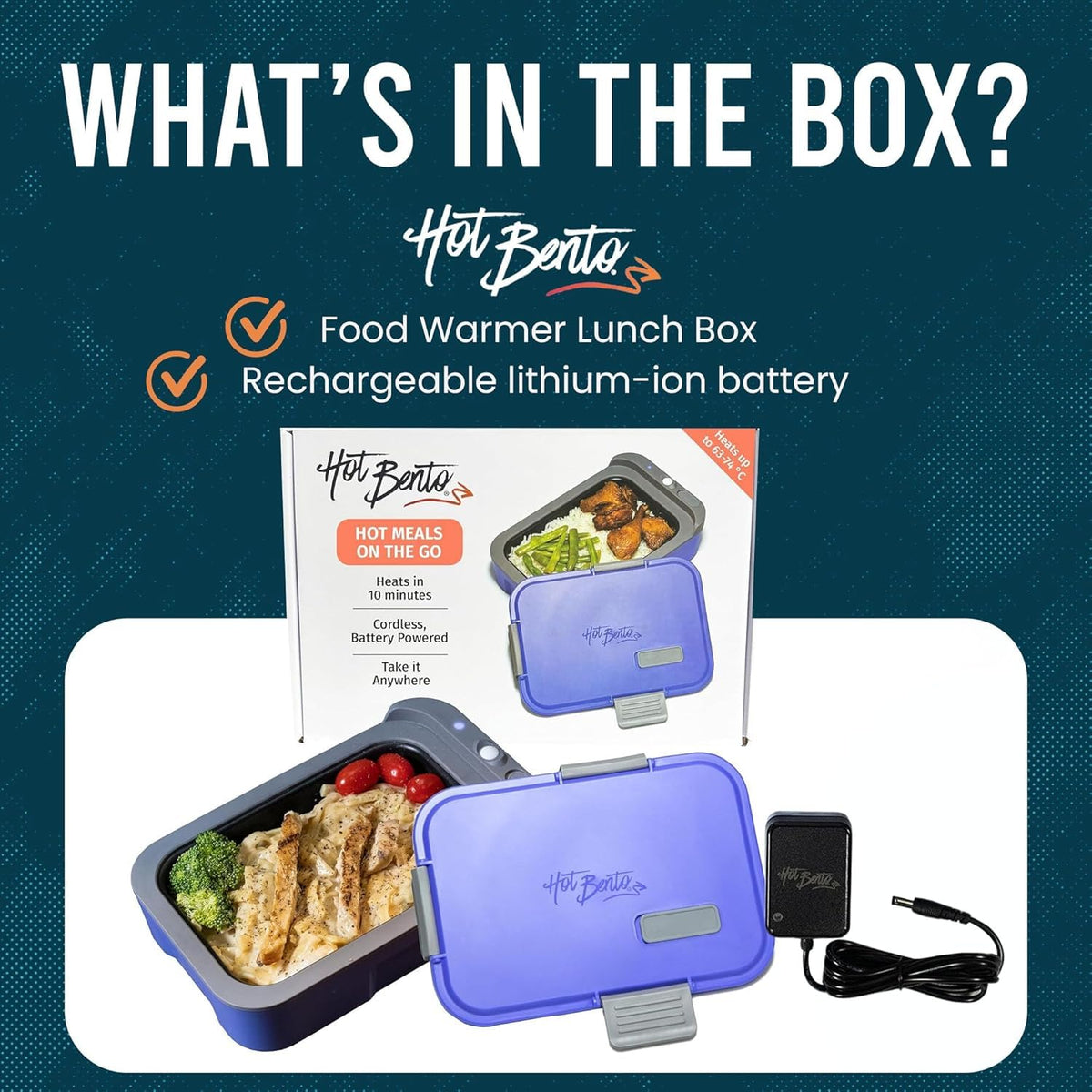 Hot Bento travel on-the-go meal setup for office or outdoors.